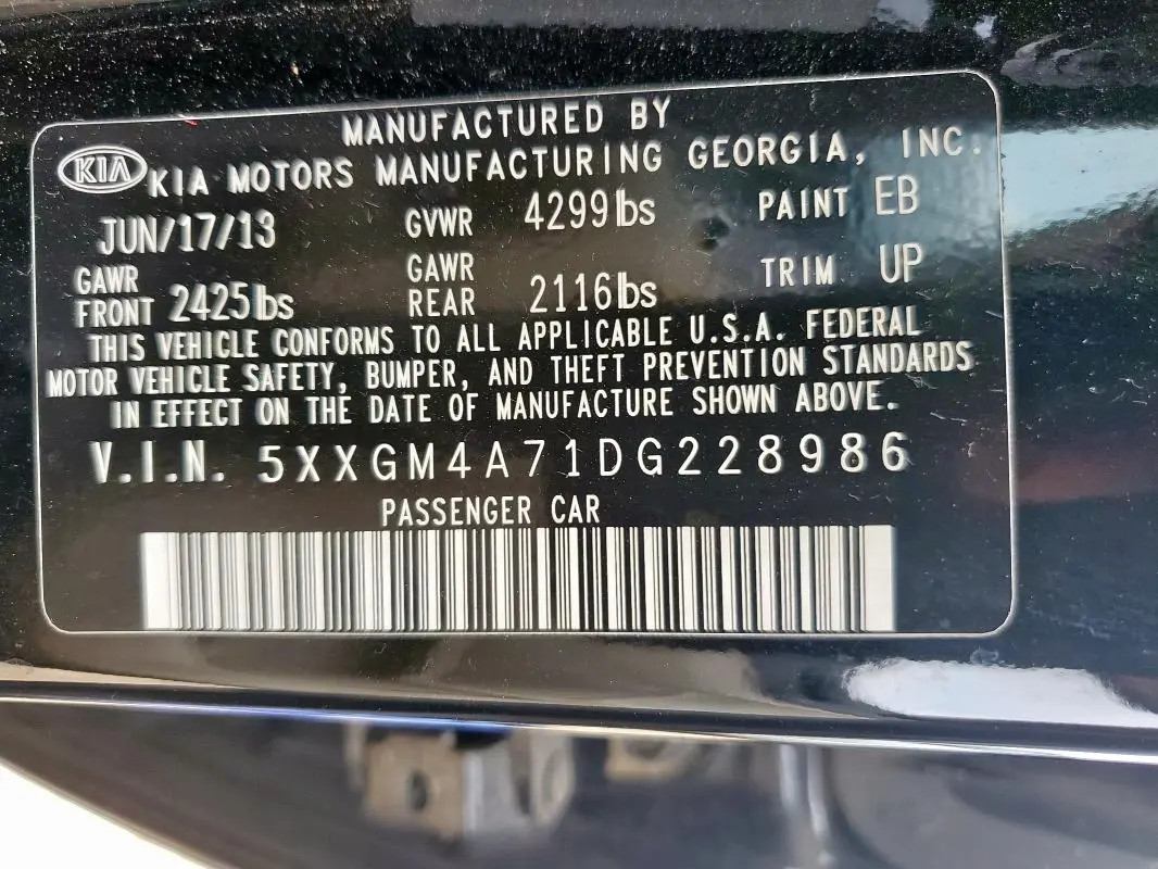 2013 KIA OPTIMA LX  