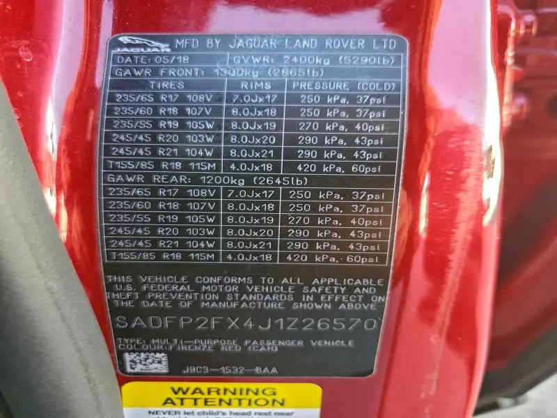 2018 JAGUAR E-PACE SE  