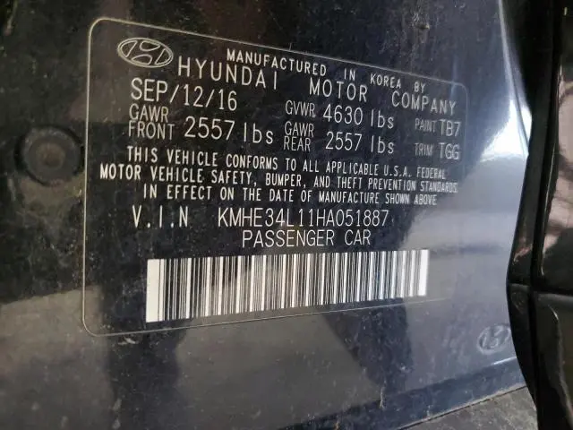 2017 HYUNDAI SONATA HYBRID  