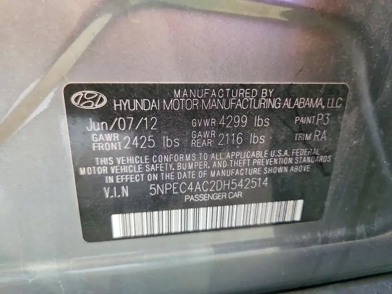 2013 HYUNDAI SONATA LIMITED  