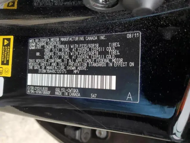 2011 LEXUS RX 350  