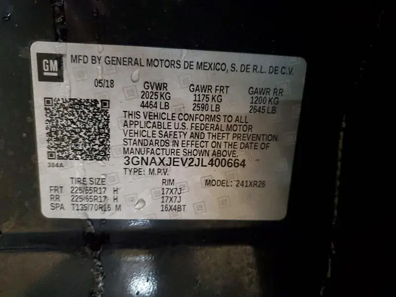 2018 CHEVROLET EQUINOX LT  