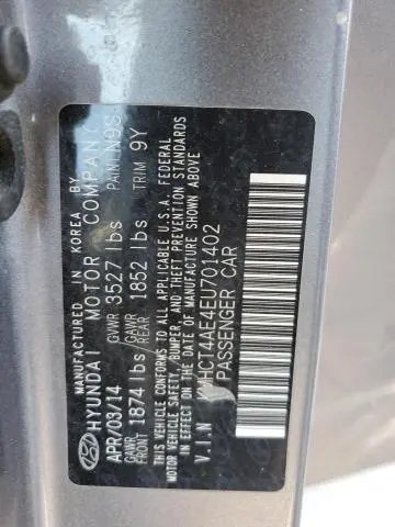 2014 HYUNDAI ACCENT GLS  