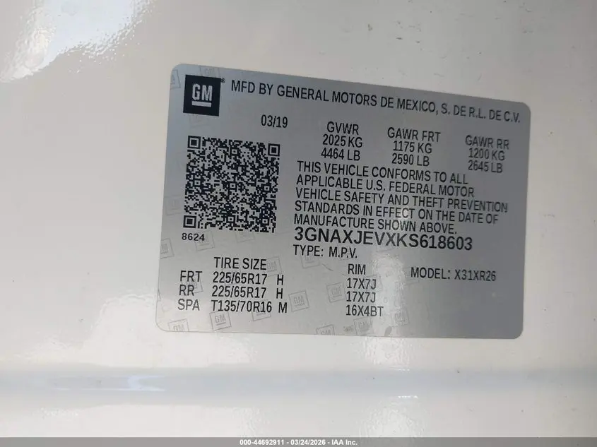 2019 CHEVROLET EQUINOX LT
