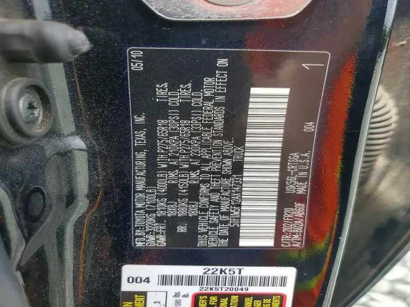 2010 TOYOTA TUNDRA DOUBLE CAB SR5  