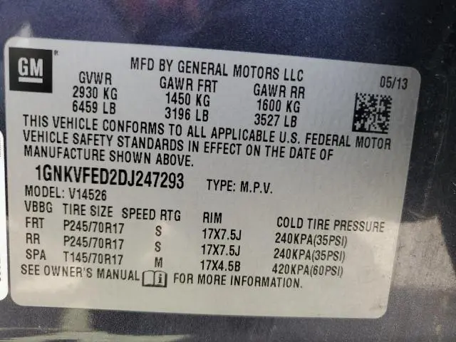 2013 CHEVROLET TRAVERSE LS  