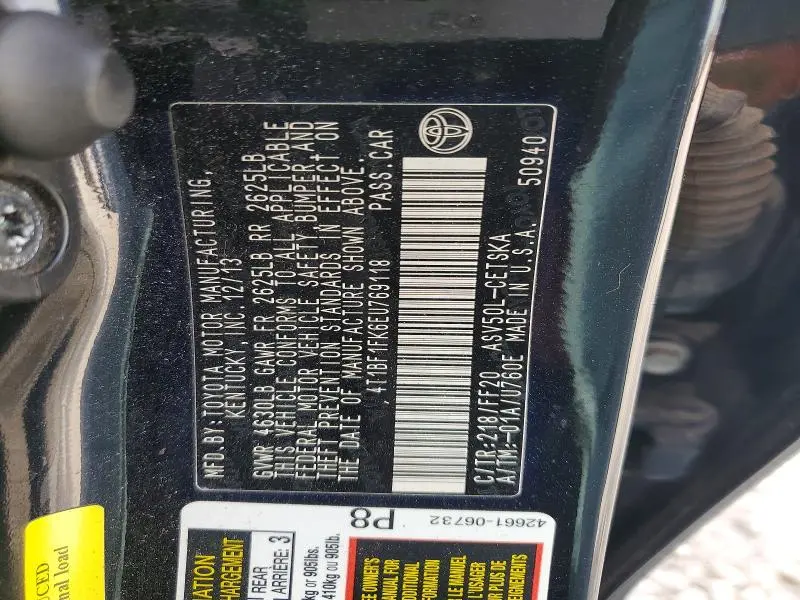 2014 TOYOTA CAMRY SE SPORT  