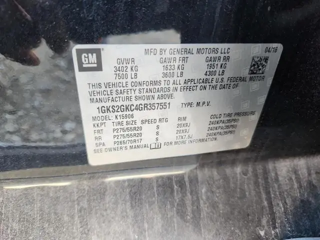 2016 GMC YUKON XL K1500 SLT  