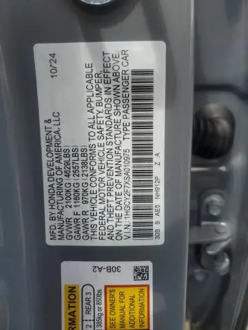 2025 HONDA ACCORD HYBRID SPORT-L