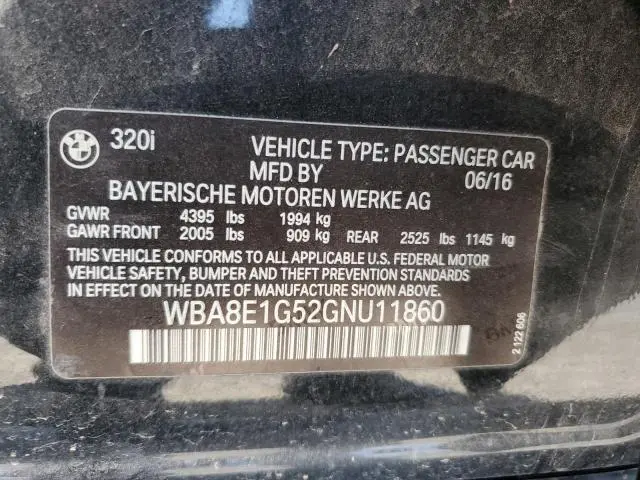 2016 BMW 320 I
