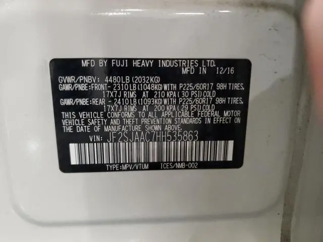 2017 SUBARU FORESTER 2.5I  