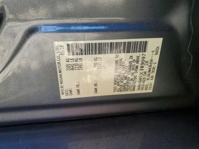 2018 NISSAN MAXIMA PLATINUM  