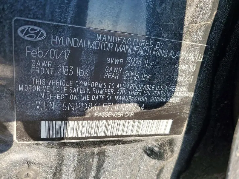 2017 HYUNDAI ELANTRA VALUE EDITION  