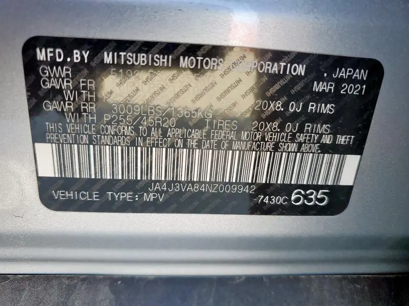 2022 MITSUBISHI OUTLANDER SEL  