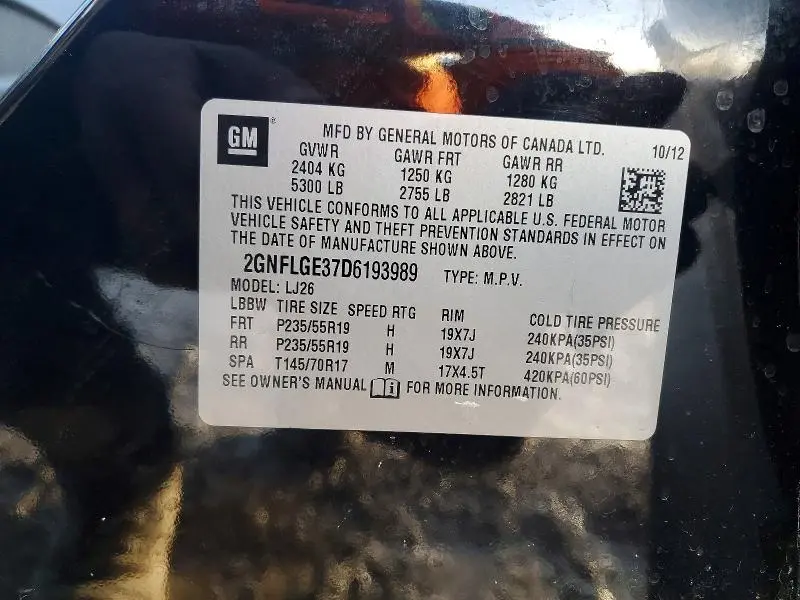 2013 CHEVROLET EQUINOX LTZ  