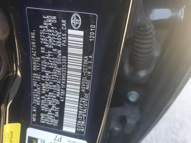 2017 TOYOTA CAMRY LE  