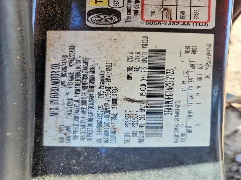 2010 FORD FUSION SE  