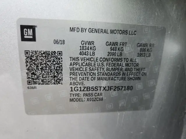 2018 CHEVROLET MALIBU LS  
