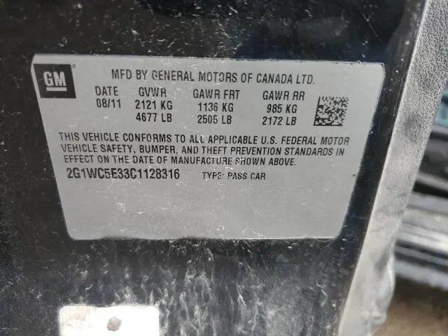 2012 CHEVROLET IMPALA LTZ  