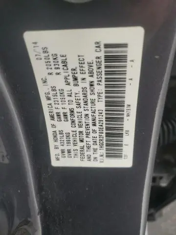 2014 HONDA ACCORD EXL  