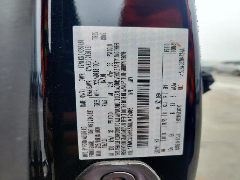 2021 FORD ESCAPE SEL  