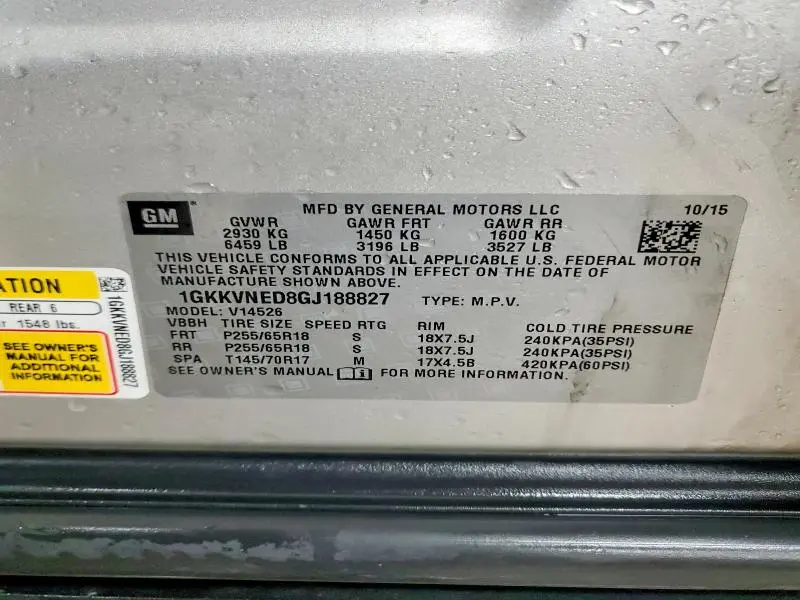 2016 GMC ACADIA SLE  