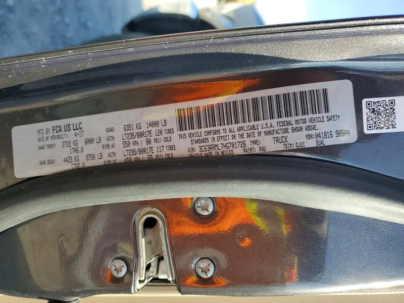 2017 RAM 3500 LARAMIE  