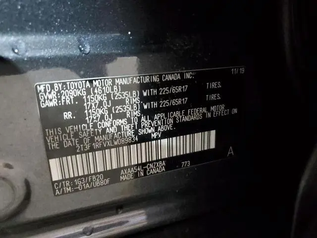 2020 TOYOTA RAV4 LE  
