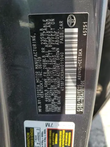 2010 TOYOTA CAMRY BASE  