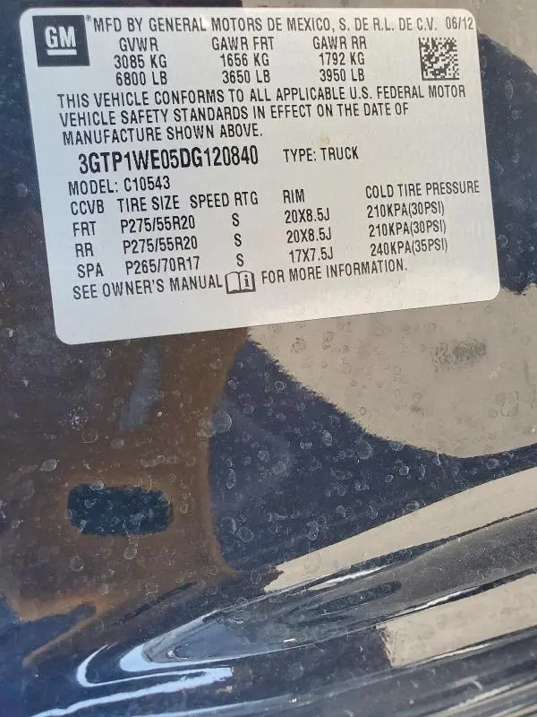 2013 GMC SIERRA C1500 SLT  