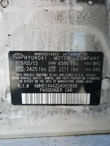 2013 HYUNDAI SONATA HYBRID