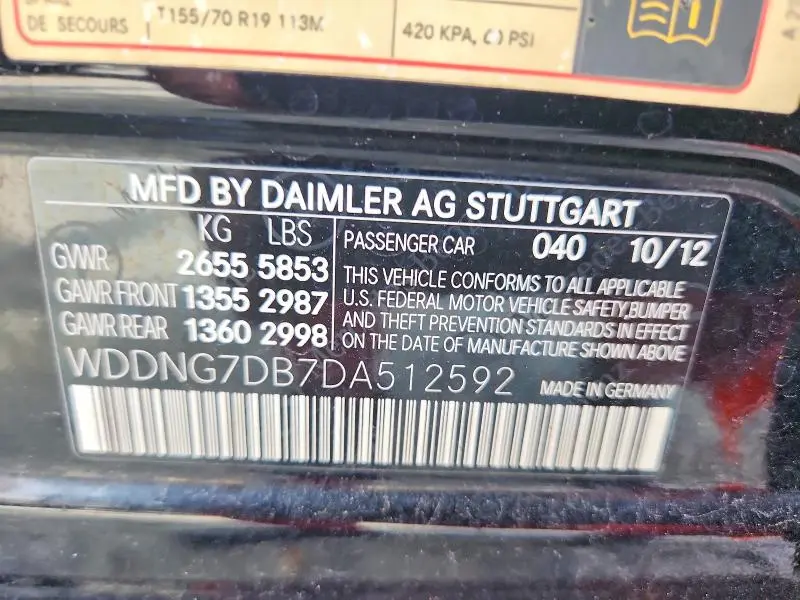 2013 MERCEDES-BENZ S 550  