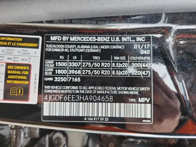 2017 MERCEDES-BENZ GLS 450 4MATIC  