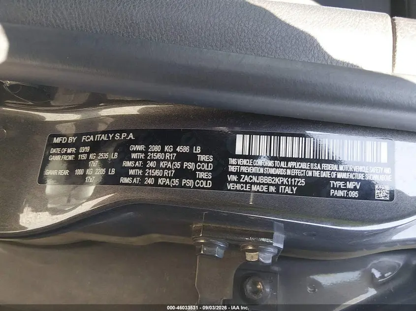2019 JEEP RENEGADE LATITUDE 4X4