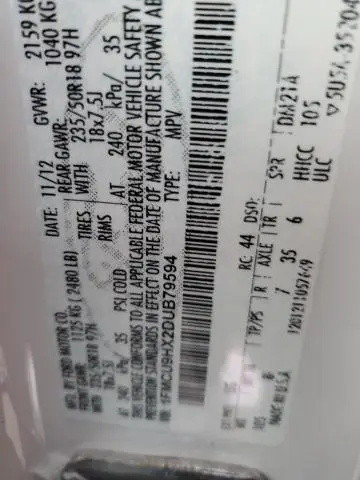 2013 FORD ESCAPE SEL  