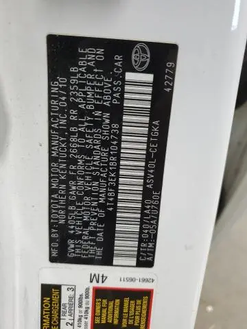 2011 TOYOTA CAMRY BASE  