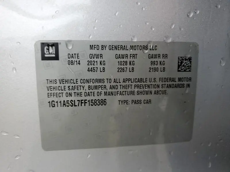 2015 CHEVROLET MALIBU LS  