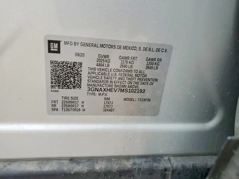 2021 CHEVROLET EQUINOX LS  