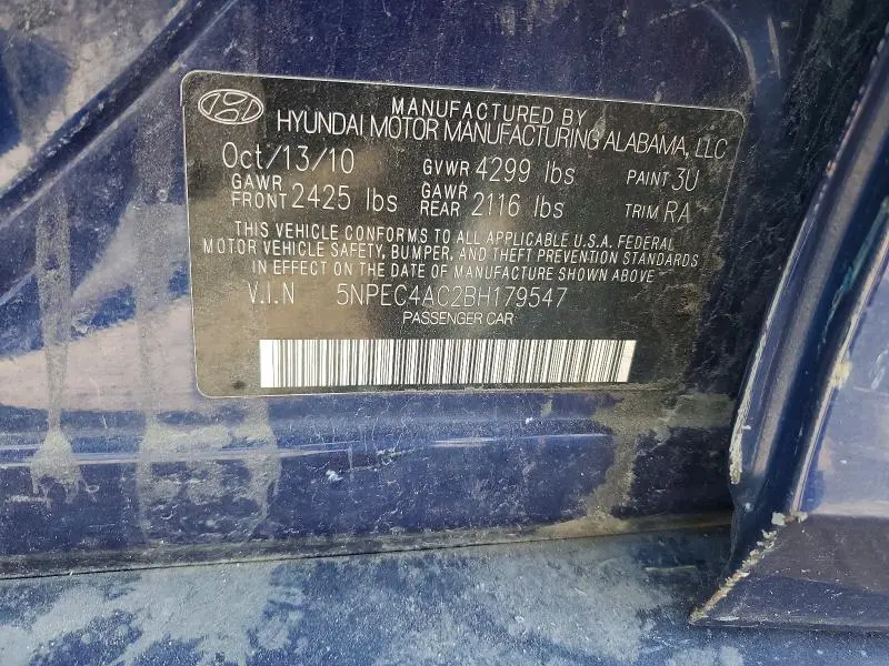 2011 HYUNDAI SONATA SE  