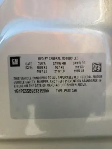 2014 CHEVROLET CRUZE LT
