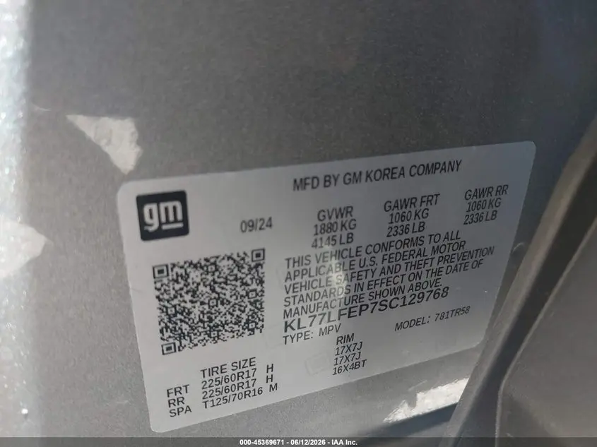 2025 CHEVROLET TRAX FWD LS