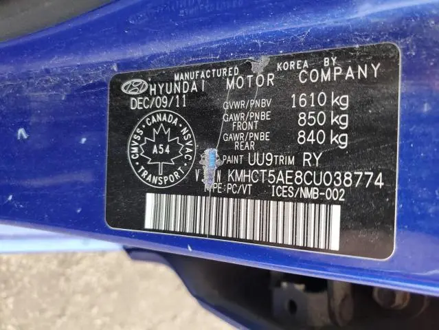 2012 HYUNDAI ACCENT GLS