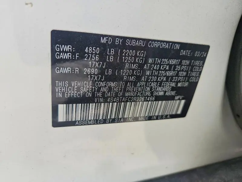 2024 SUBARU OUTBACK PREMIUM  