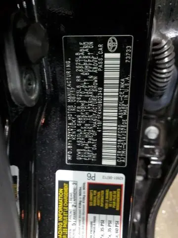 2017 TOYOTA CAMRY LE  