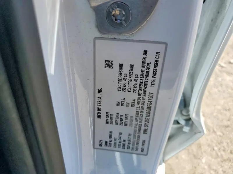 2021 TESLA MODEL 3   