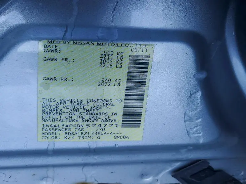 2013 NISSAN ALTIMA 2.5  