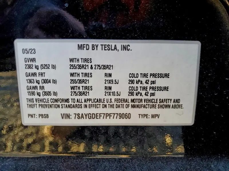 2023 TESLA MODEL Y   