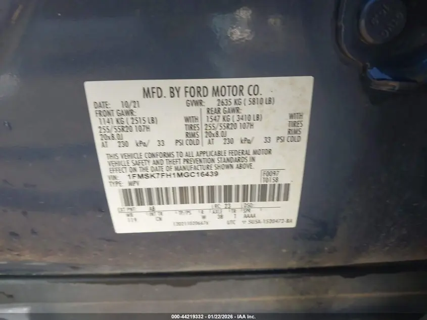 2021 FORD EXPLORER LIMITED