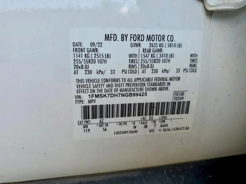 2022 FORD EXPLORER XLT  