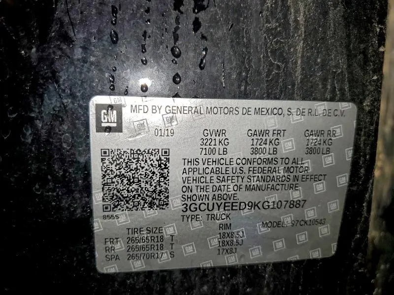 2019 CHEVROLET SILVERADO K1500 RST  